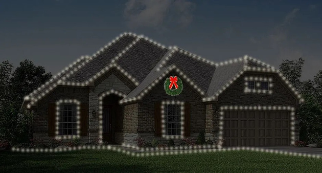 The most popular package is Ridge & Roof, Doors & Windows, Walkway & Driveway plus Wreath. Grab the whole neighborhood's attention with this Christmas Lighting package. 